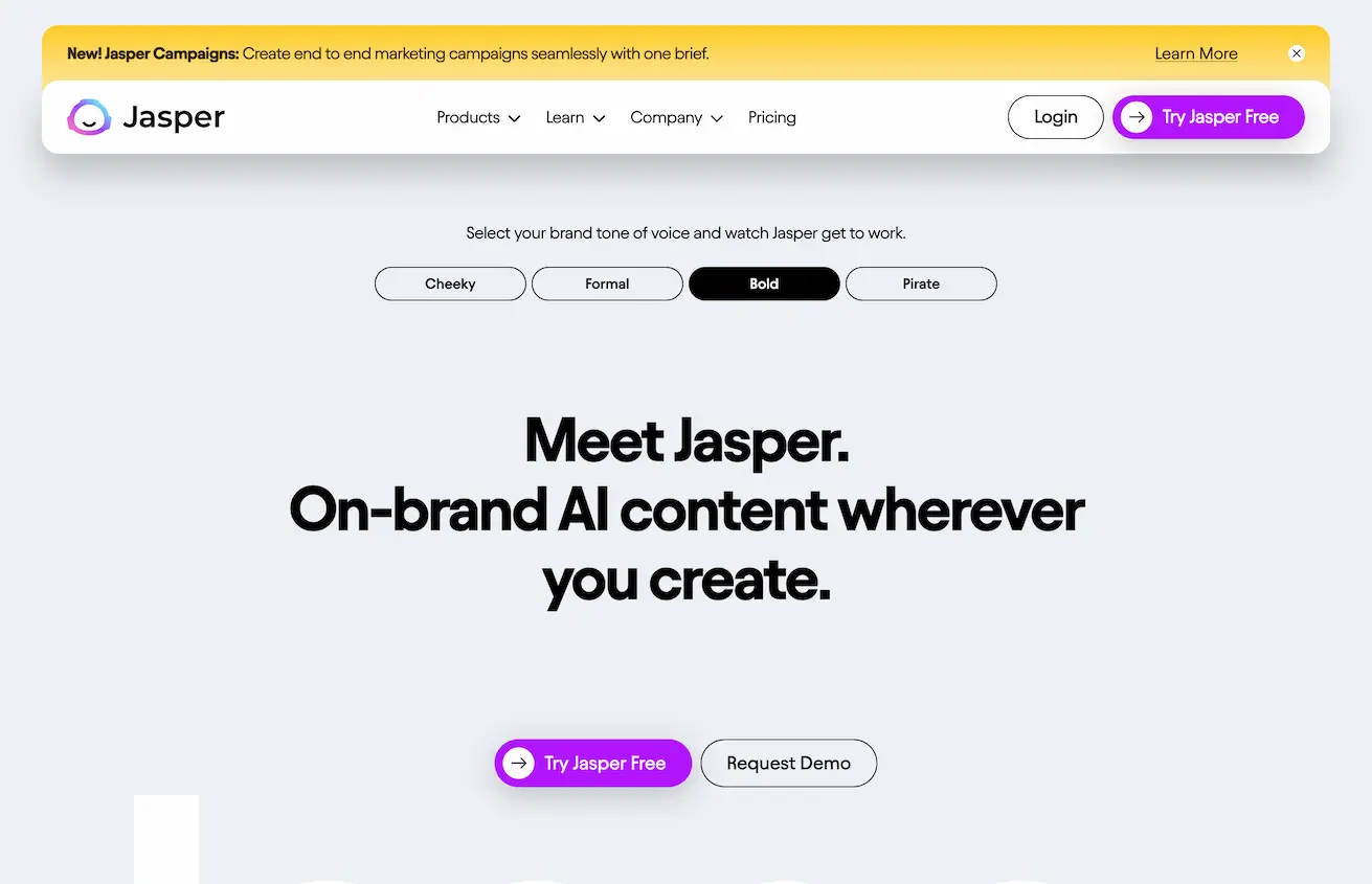 Jasper.ai AI- the Best AI Content Writer for Marketing and Content Creation, Free 7 days