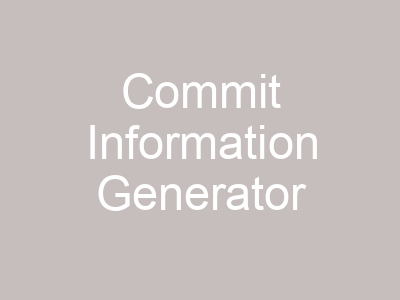 Commit Information Generator