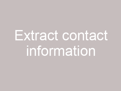 Extract contact information