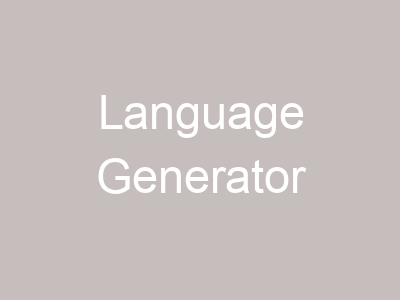 Language Generator