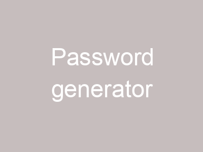 Password generator