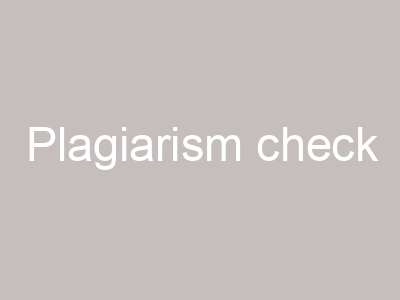 Plagiarism check