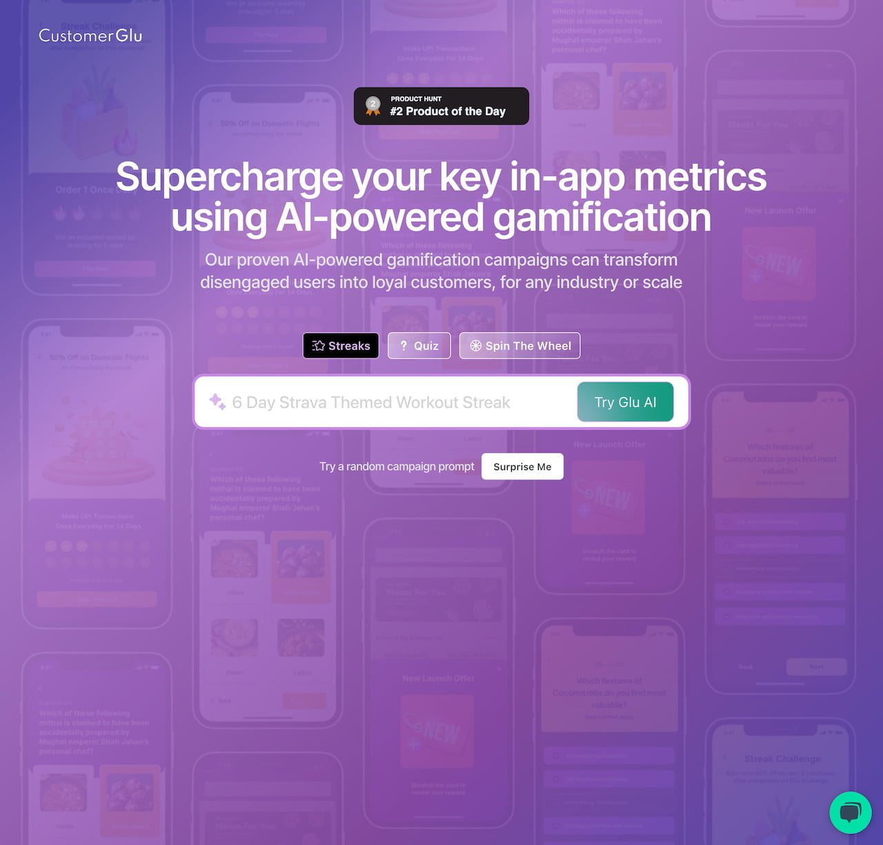 CustomerGlu-AI Plug-and-Play Gamification Platform