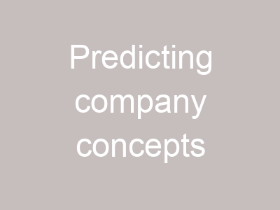Predicting company concepts