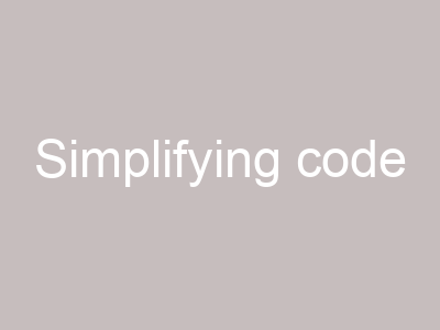 Simplifying code