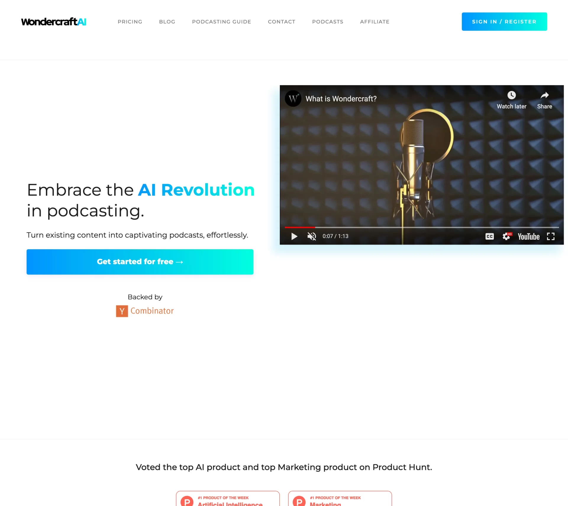 Wondercraft AI - Create podcast with AI voices in minutes.