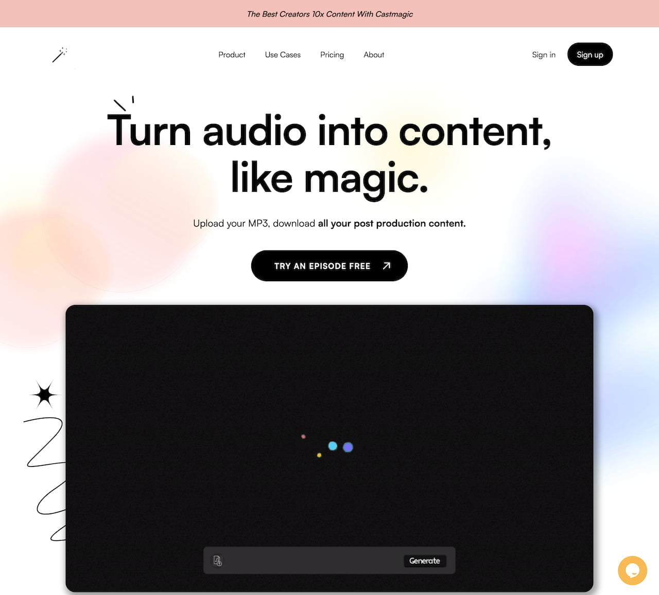 Castmagic - AI-Powered Audio podcast Content Generation Tool