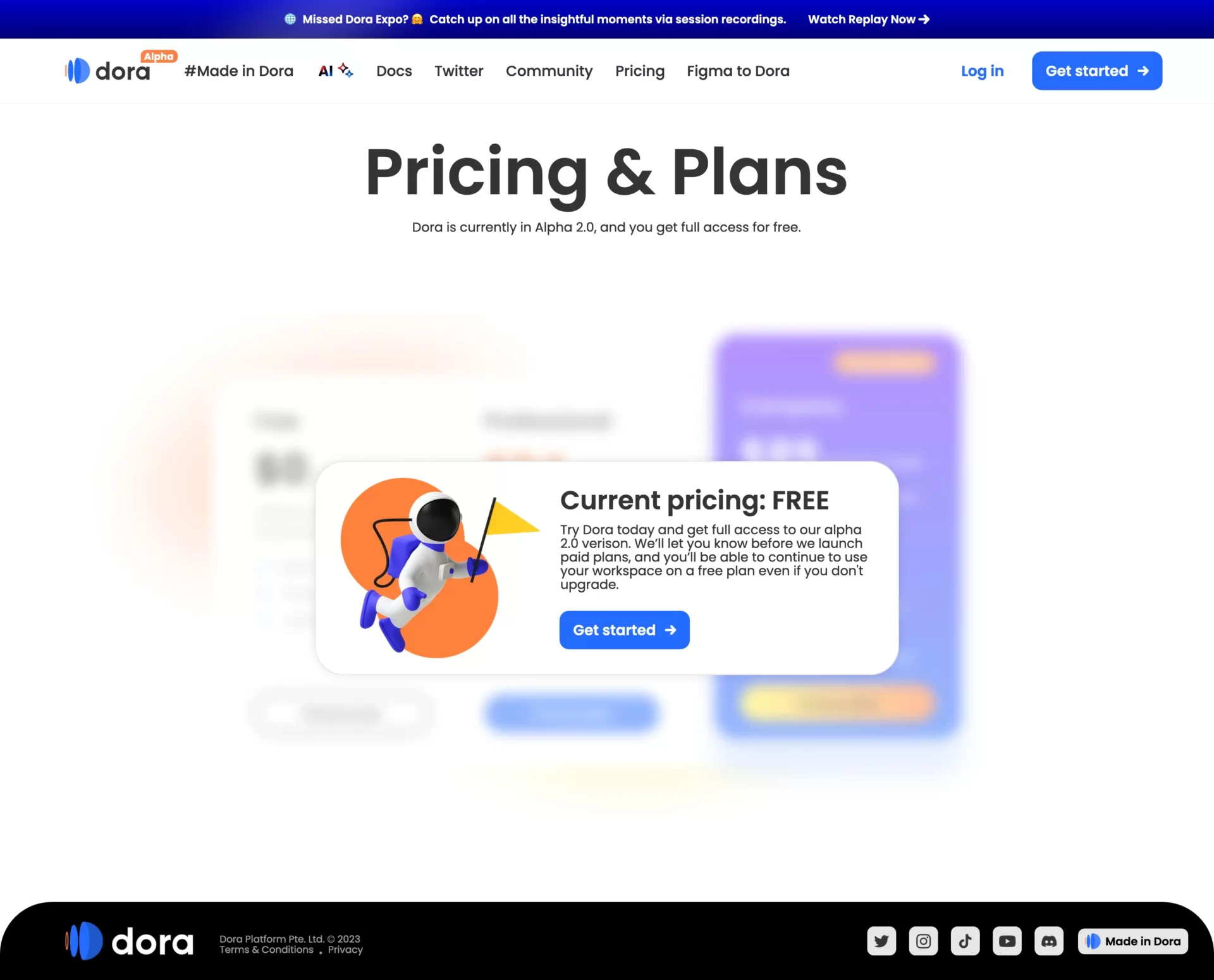 Dora-Design 3D animated sites with no-code