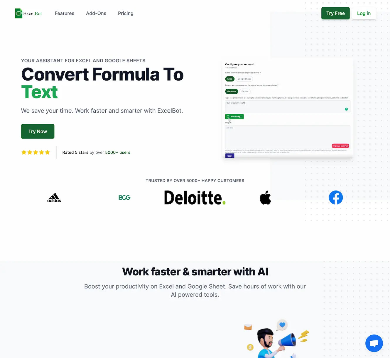 Excel Bot AI assistant