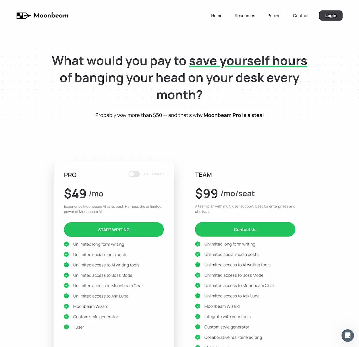 MoonBeam- A long-form writing AI assistant to never write from scratch again