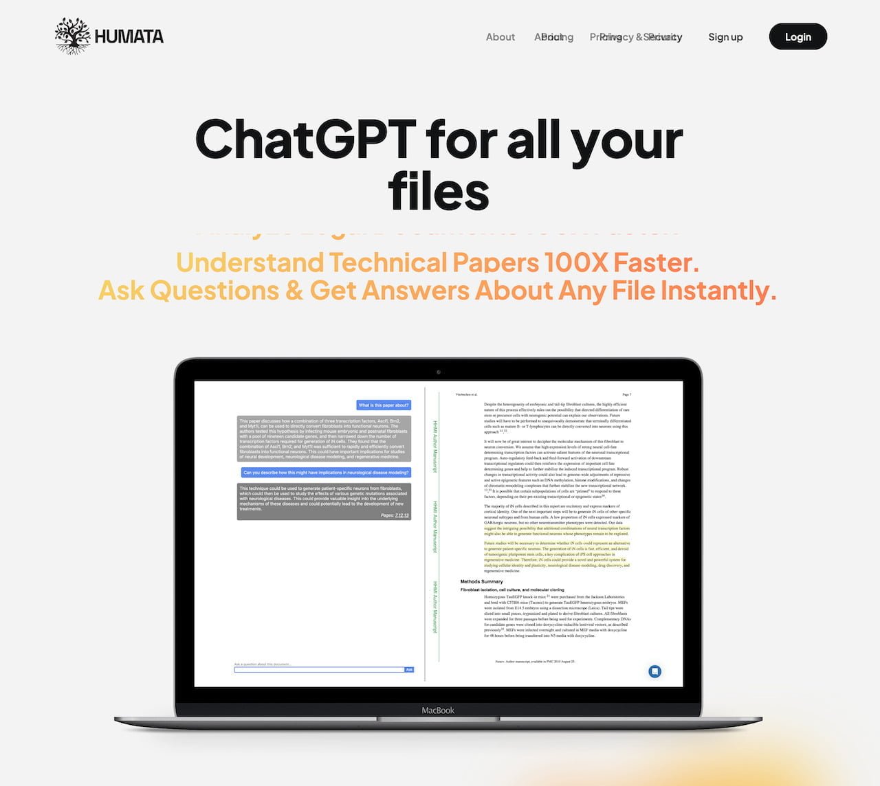 Humata - Ask questions and chat with any file instantly using AI