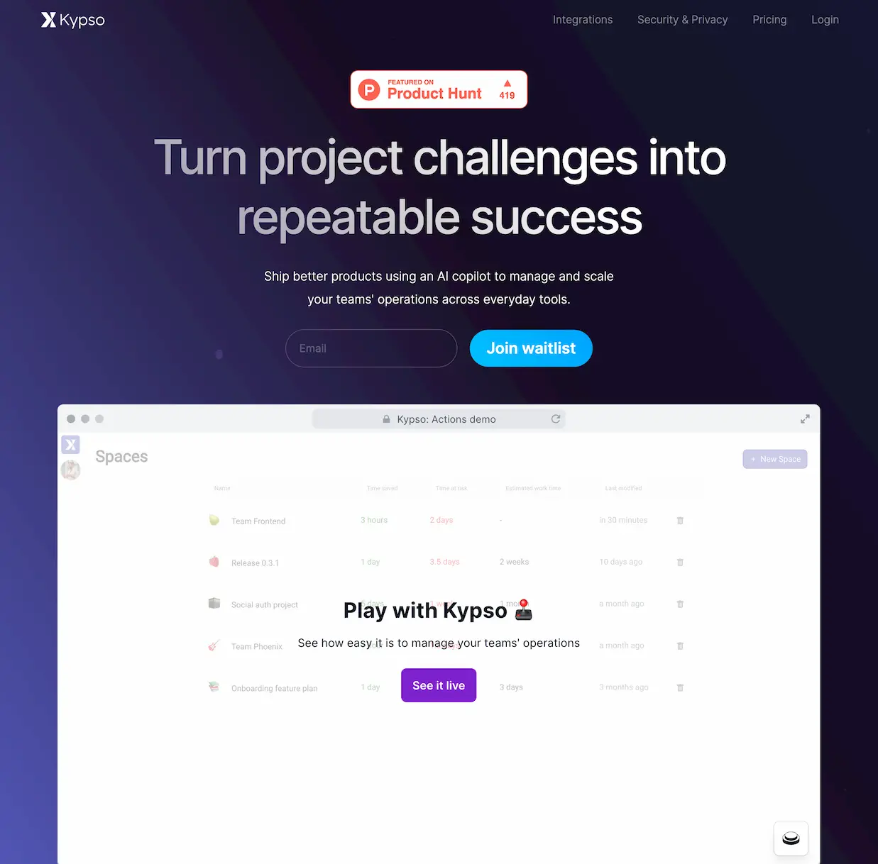 Kypso - using AI copilot to manage and scale your teams' operations across everyday