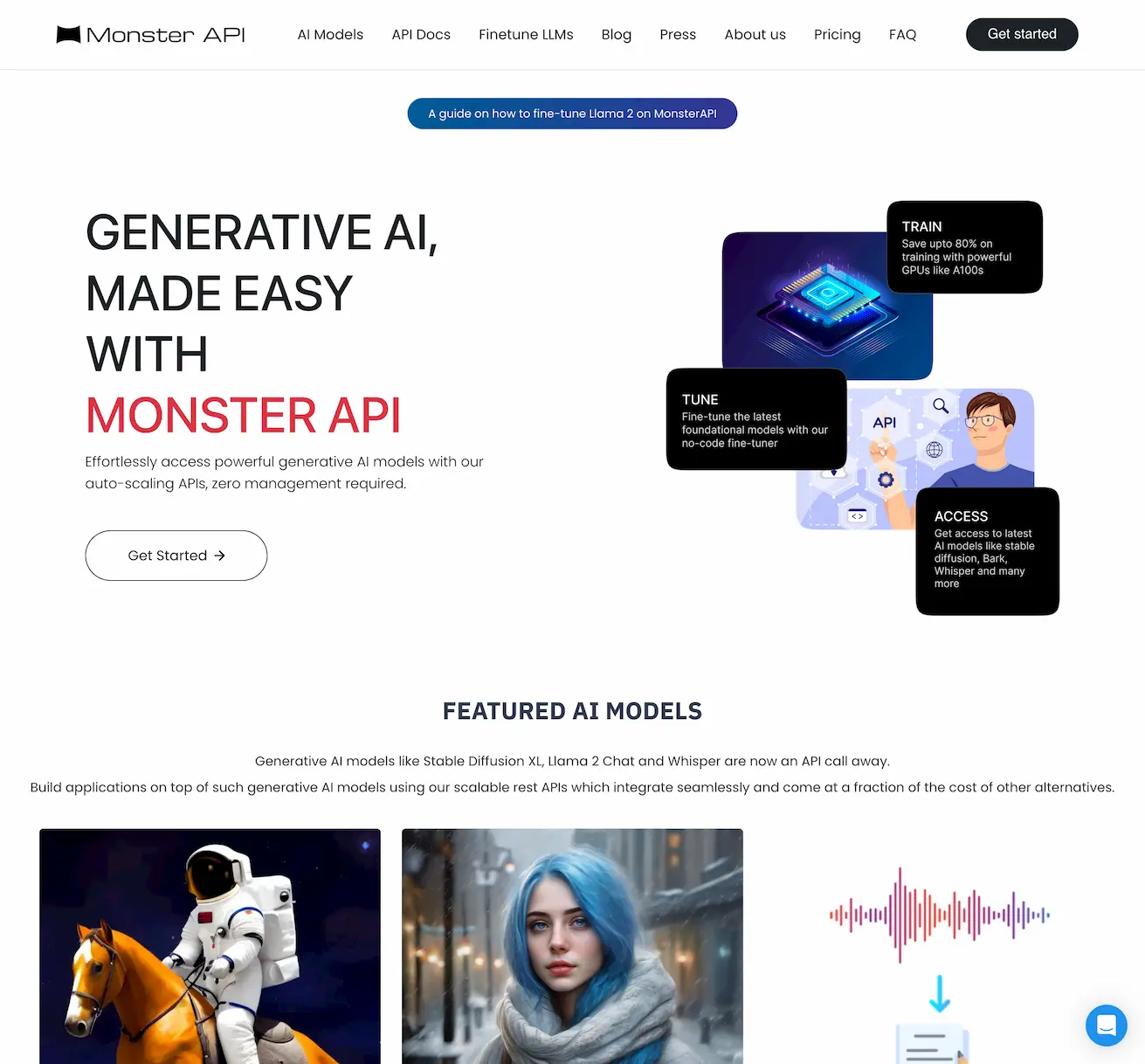 Monster API Empowering Generative AI for Developers