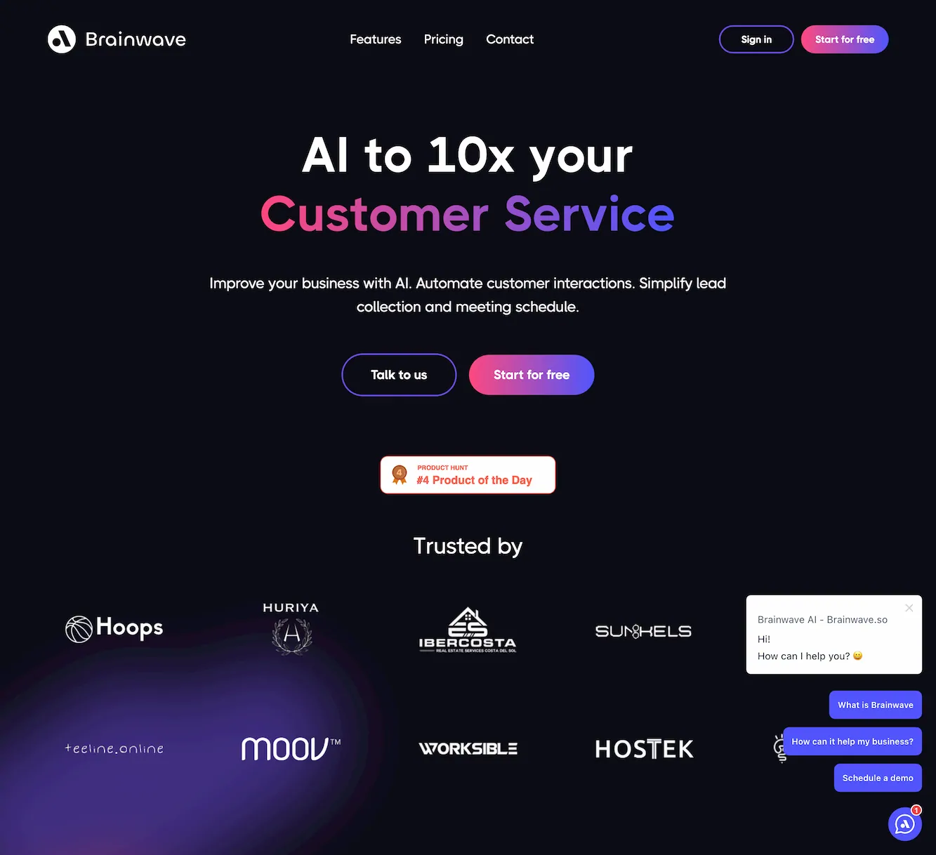 Brainwave AI-powered platform offered 10x your Customer Service