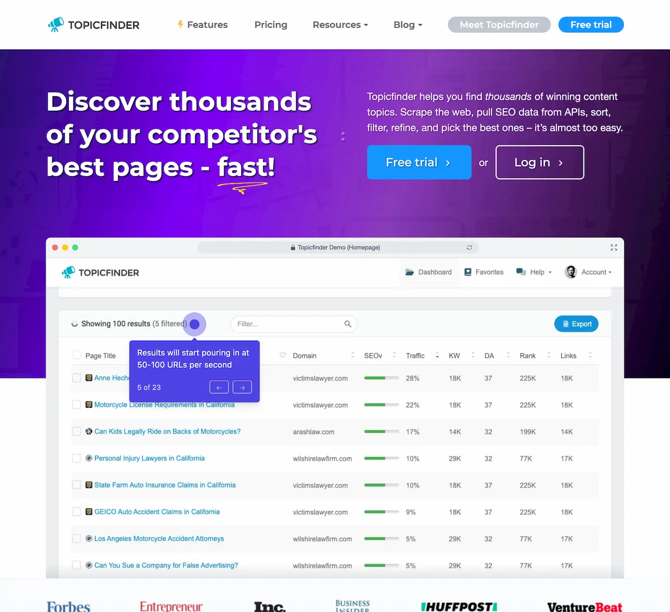 Topicfinder: The Ultimate Blog Content Topic Title Keywords Finder