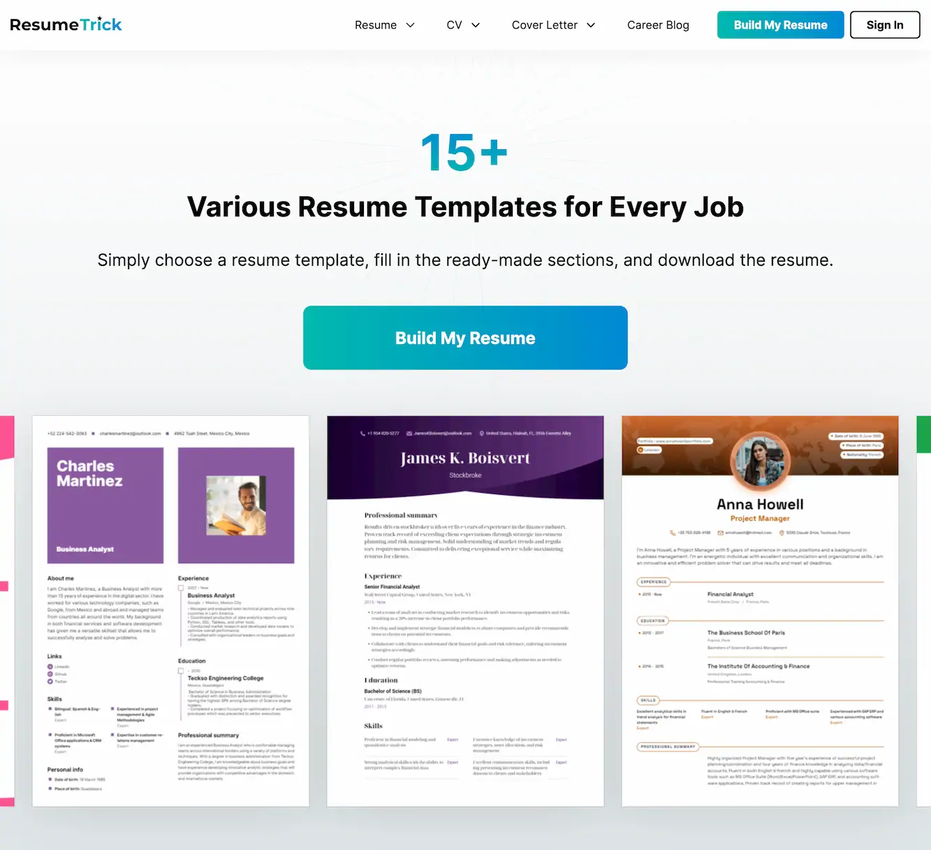 Resume Trick: Your Ultimate Resume Building Resource