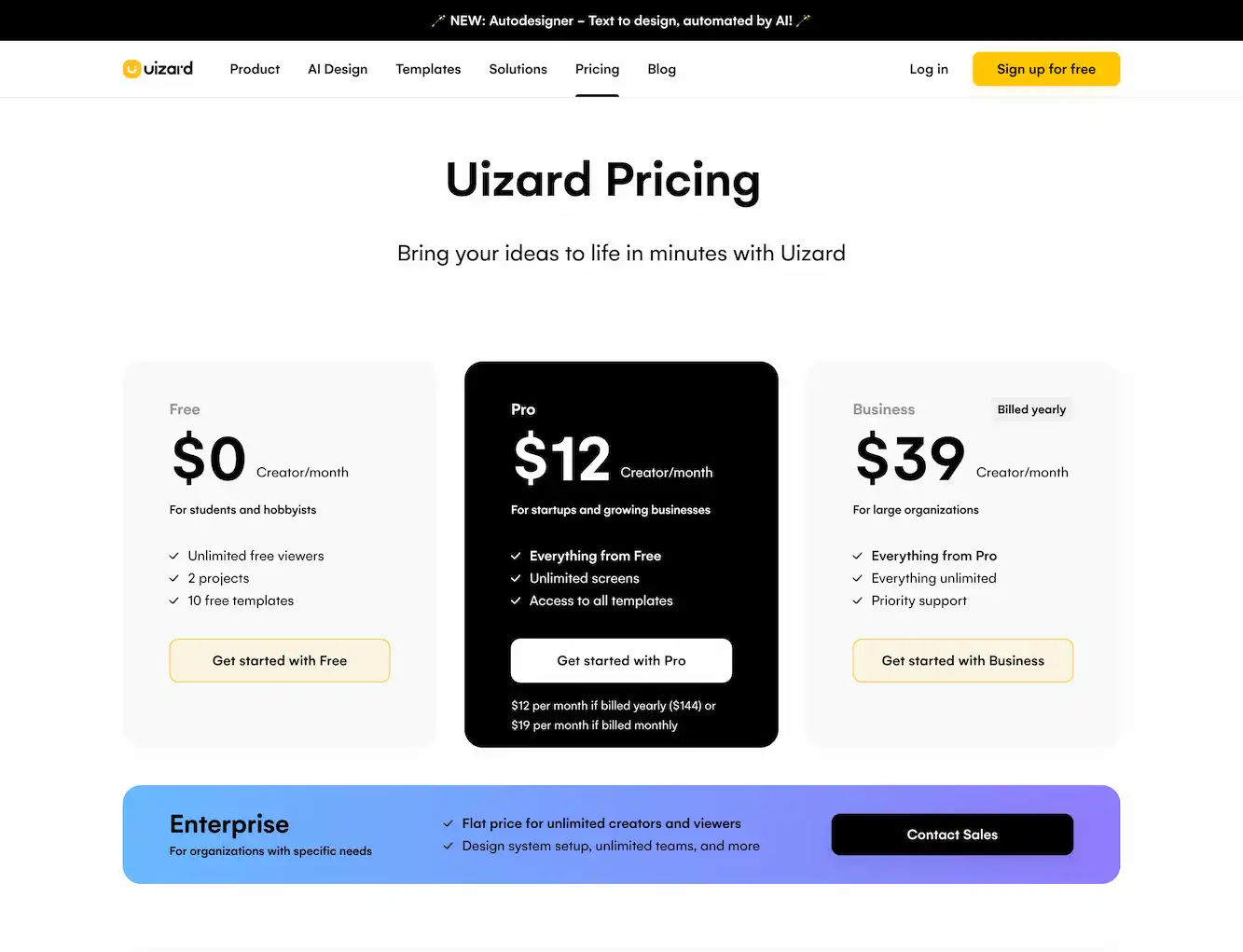Uizard-The world's easiest-to-use design and ideation tool