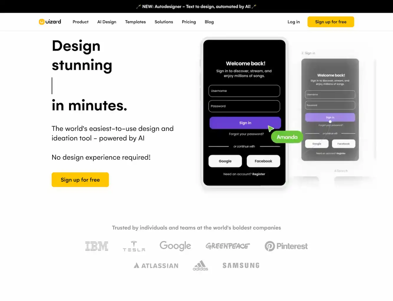 Uizard-The world's easiest-to-use design and ideation tool