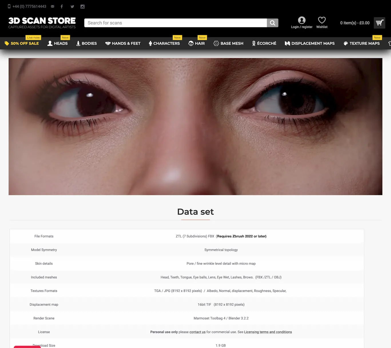 3dscanstore-Free 3D Head Models for Download
