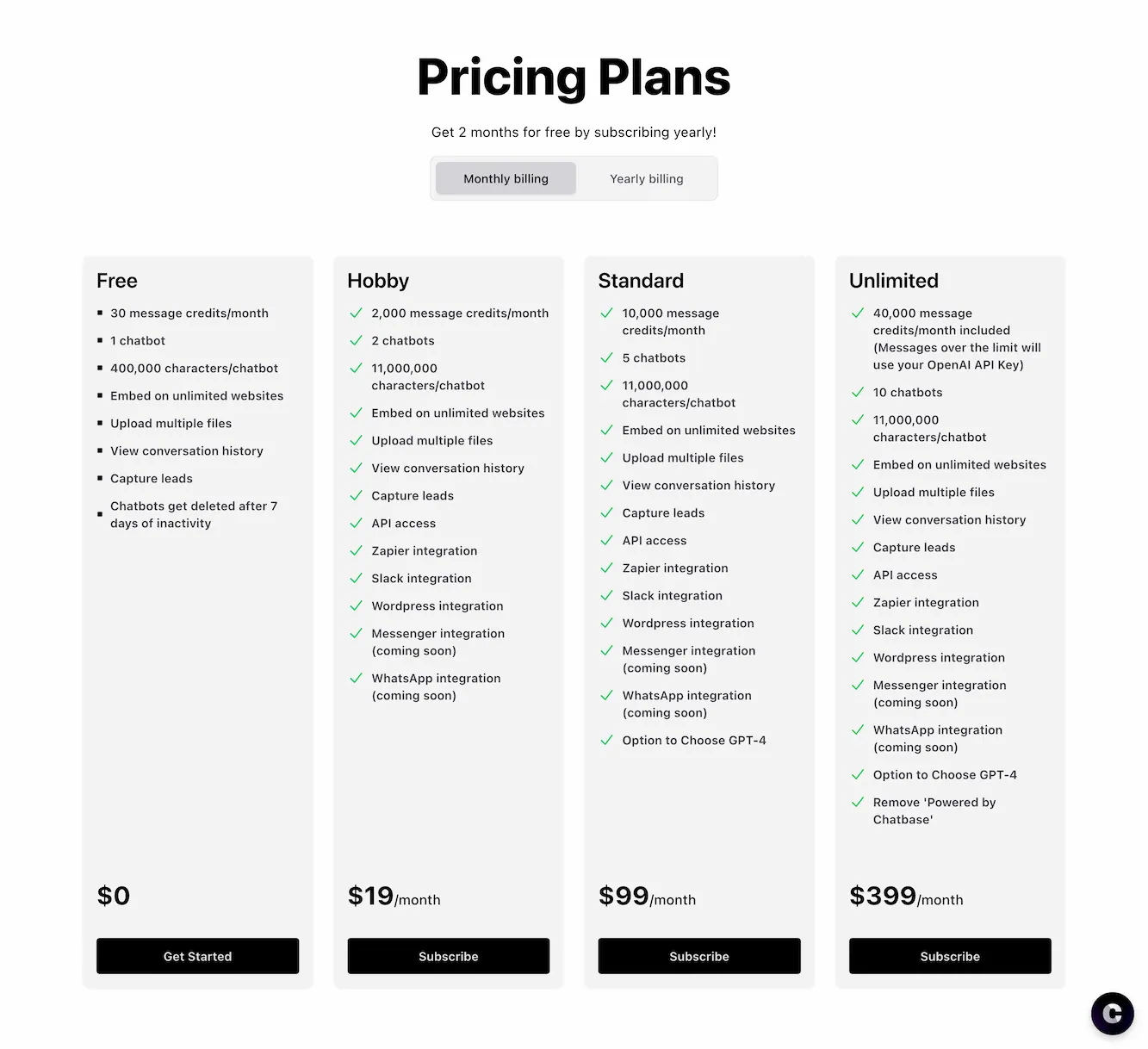 Chatbase- Create a ChatGPT-like chatbot widget for your website