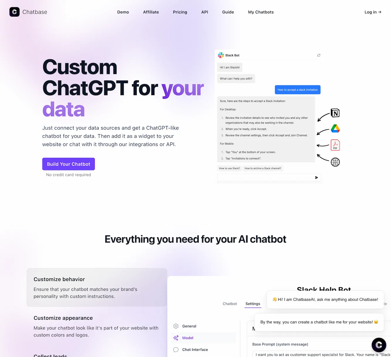 Chatbase- Create a ChatGPT-like chatbot widget for your website