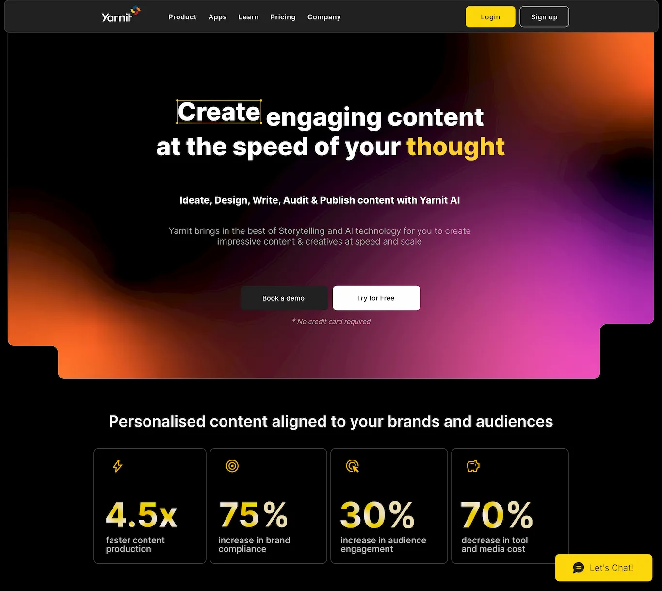 Yarnit 2.0- Your personalized AI companion that creates custom content for your needs