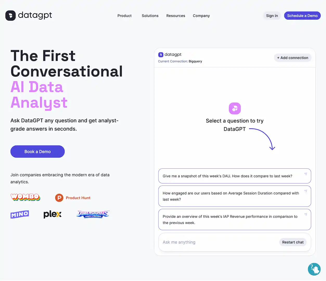 DataGPT-The First Conversational AI Data Analyst