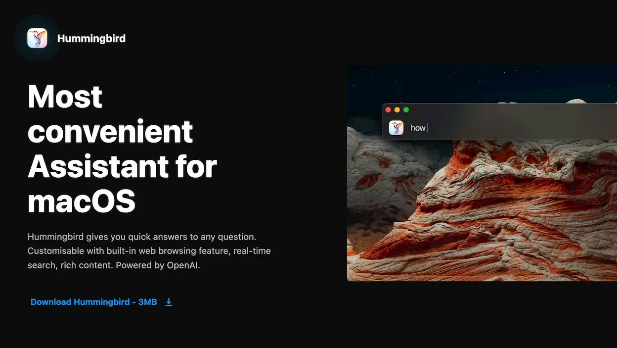 Hummingbird - Lightweight, native personal assistant for macOS