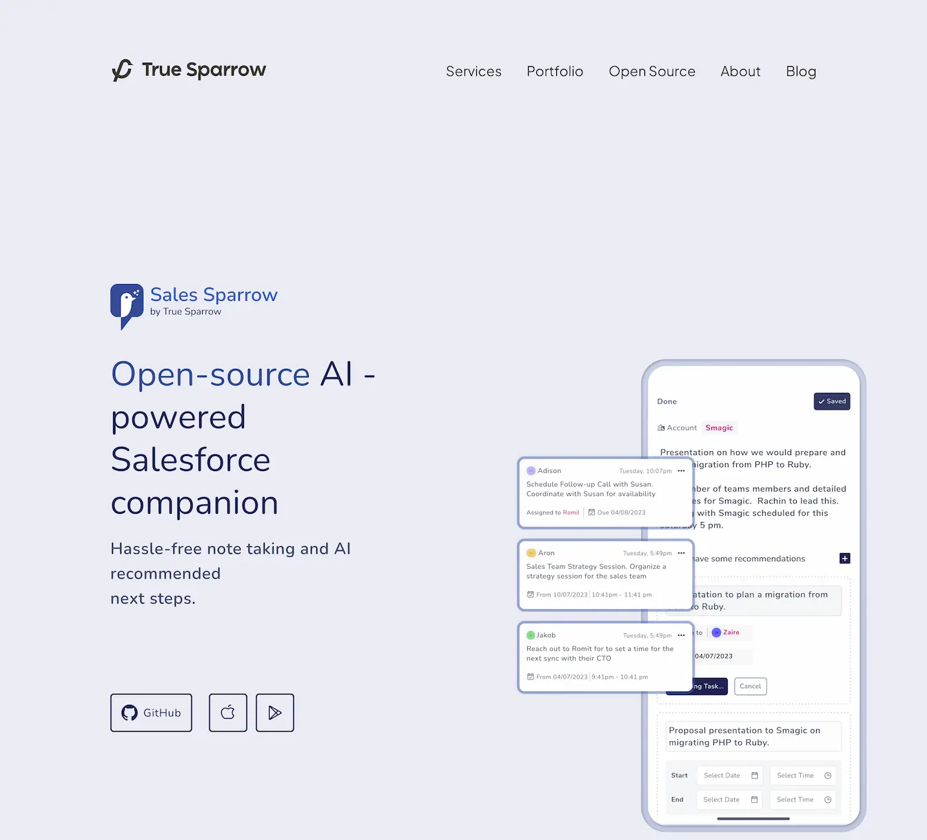 Sales Sparrow-Open-source AI - powered Salesforce companion