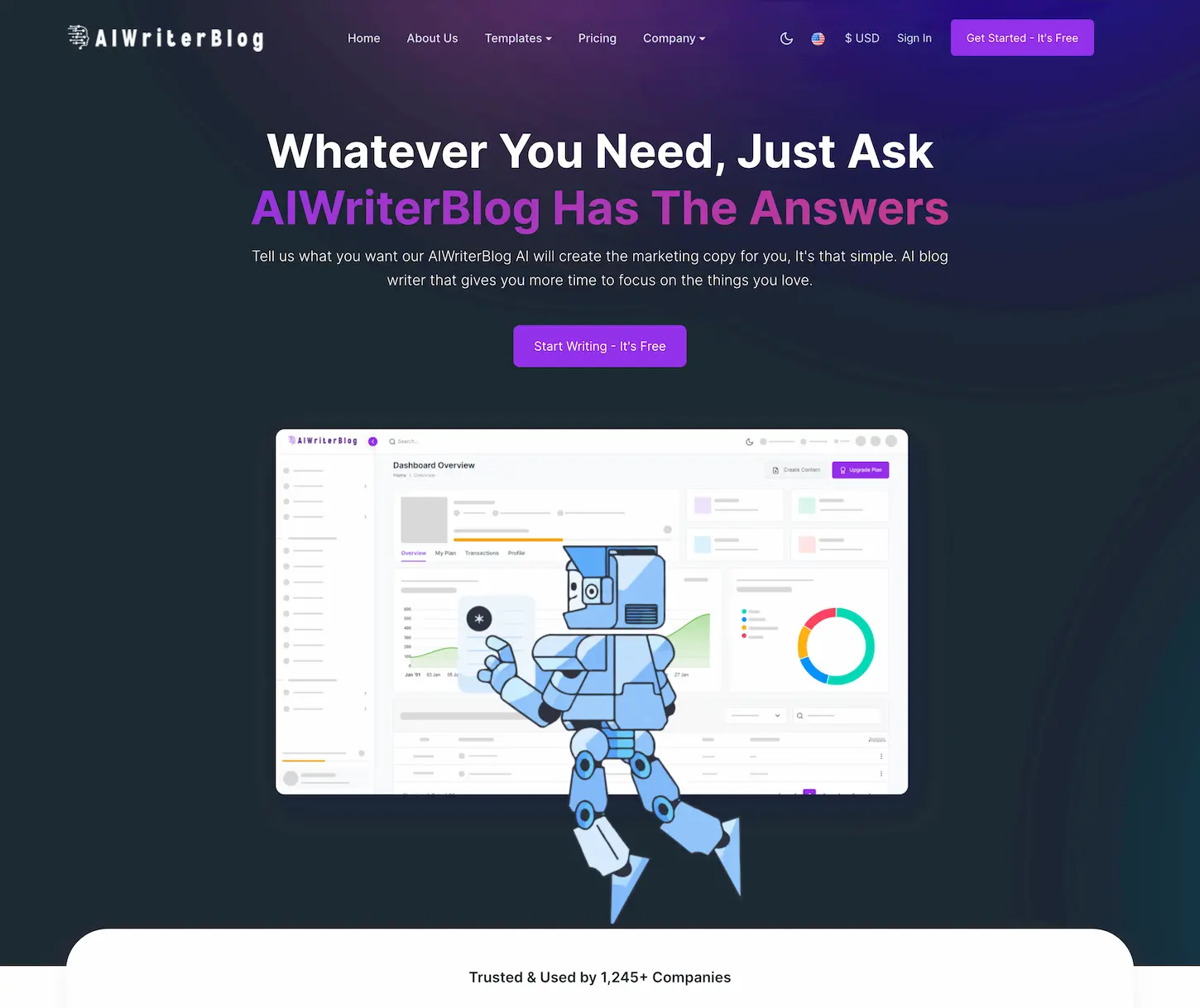 AIWriterBlog: AI-powered Writing 10x faster, engage your audience and never struggle with the blank page again.