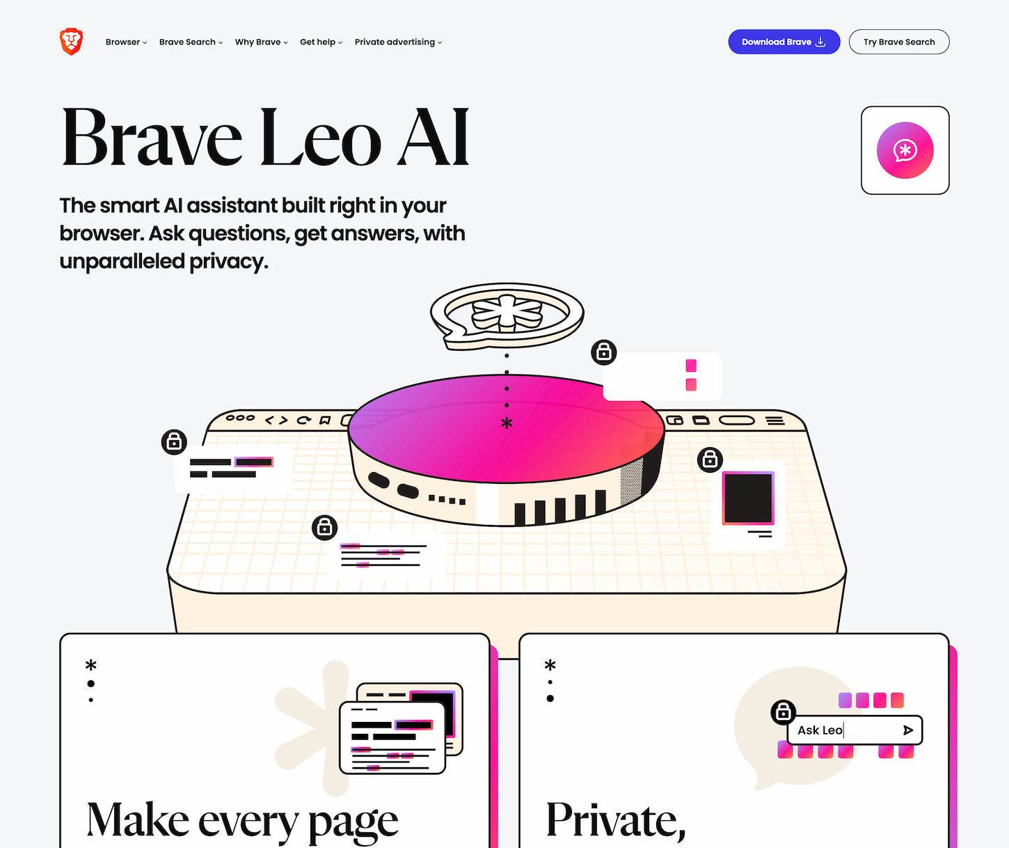 Brave Leo:Ask questions, get answers, with unparalleled privacy right in your browser