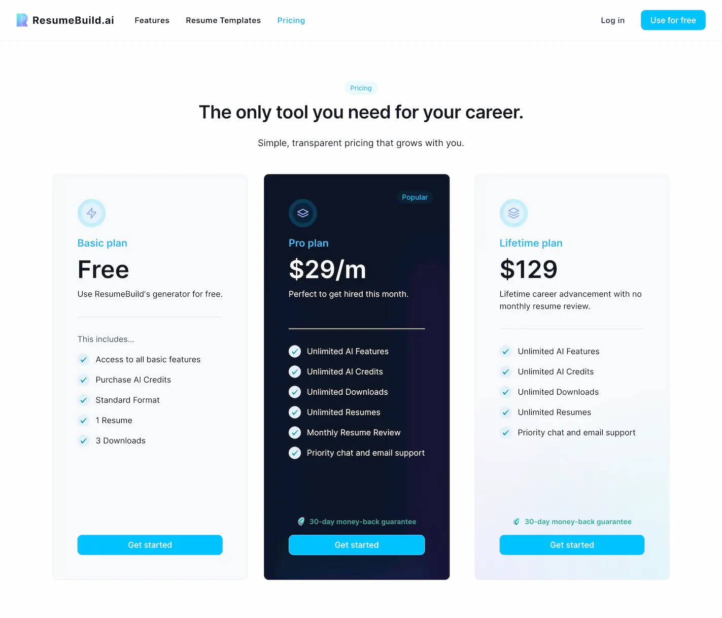 ResumeBuild.ai - The best AI Resume Builder in the world