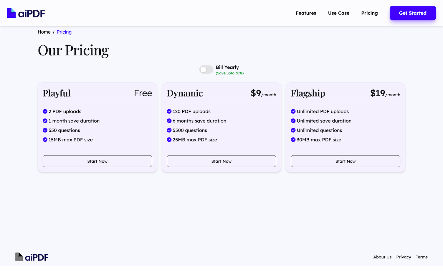 aiPDF - the most advanced AI document assistant pricing and features