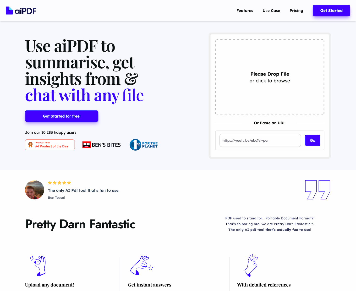 aiPDF - the most advanced AI document assistant screenshot