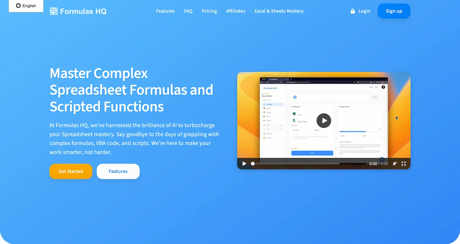 FormulasHQ - AI Generate Excel and Google Sheets Formulas Quickly screenshot