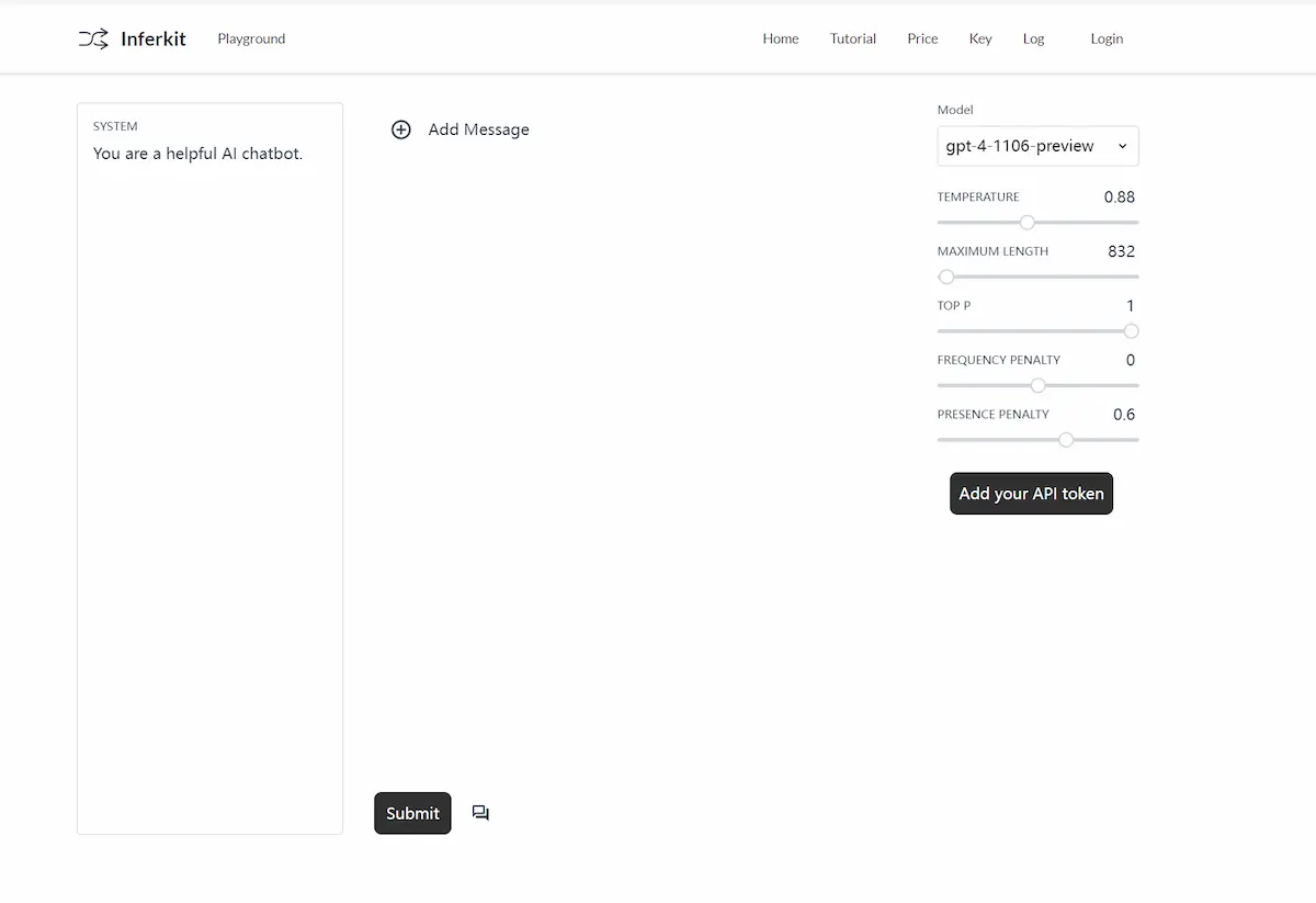 AI-Inferkit dashboard ,pricing plan and features