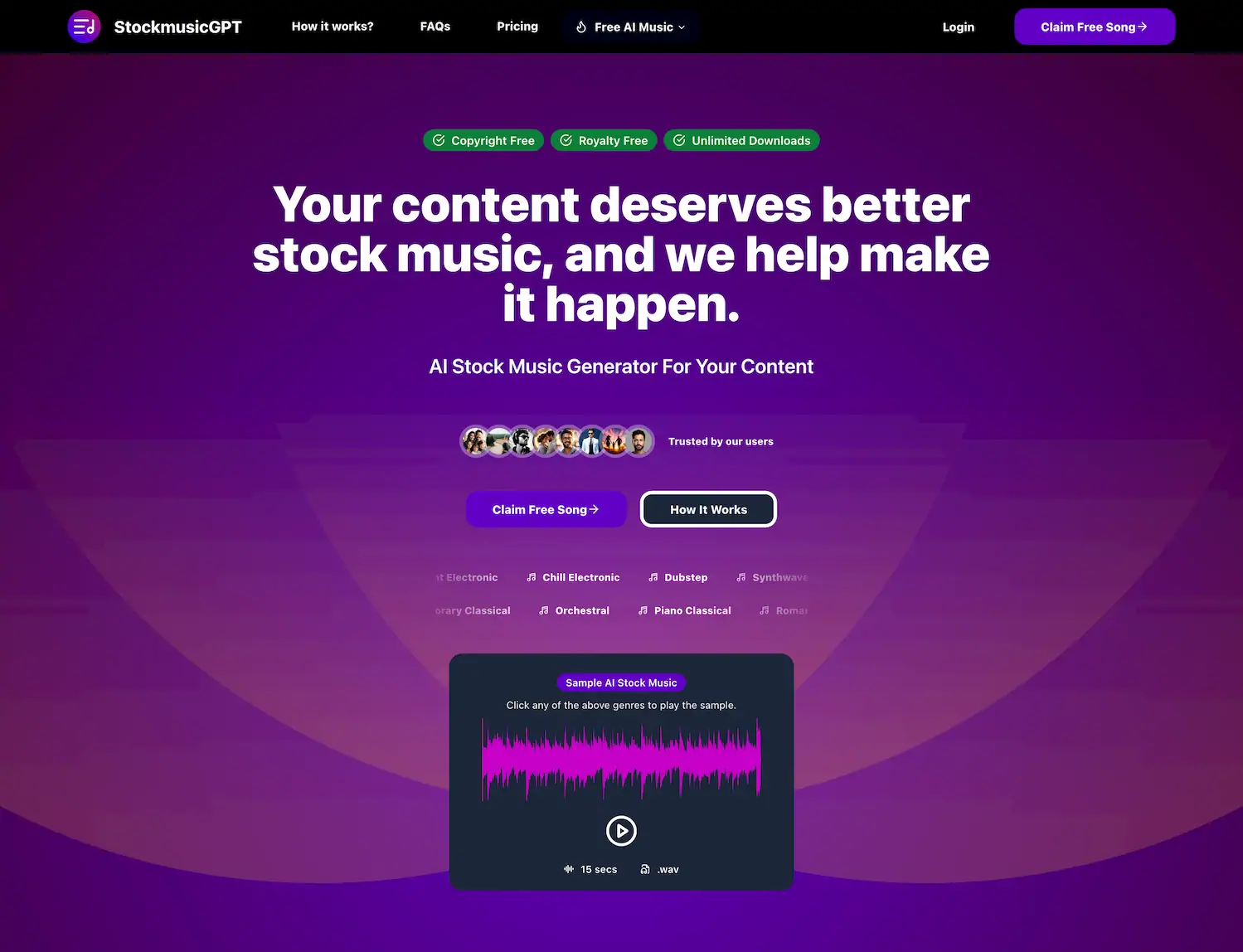 StockmusicGPT - AI Music Generator and Image to Music screenshot