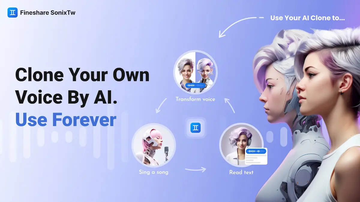 Fineshare SonixTw online AI voice cloning service screenshot