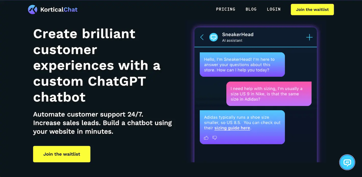 KorticalChat Official website