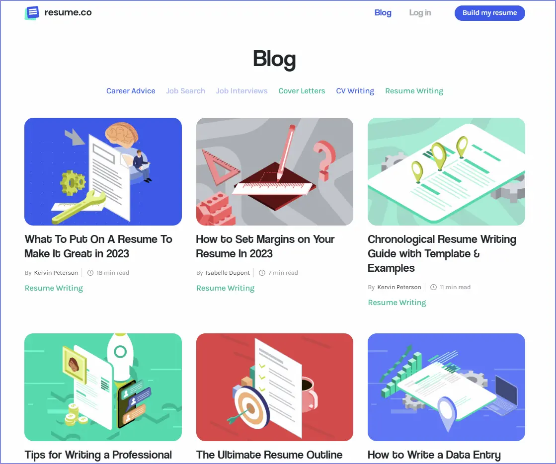 Resume.co pricing and features