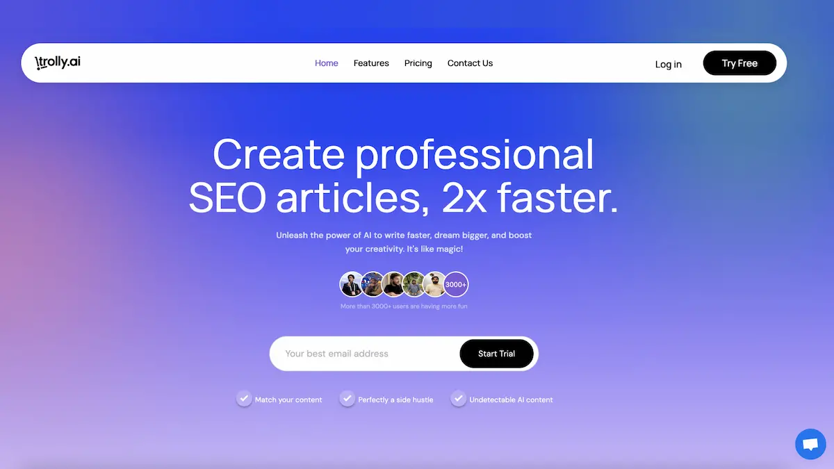 Trolly AI - SEO Content Creation screenshot