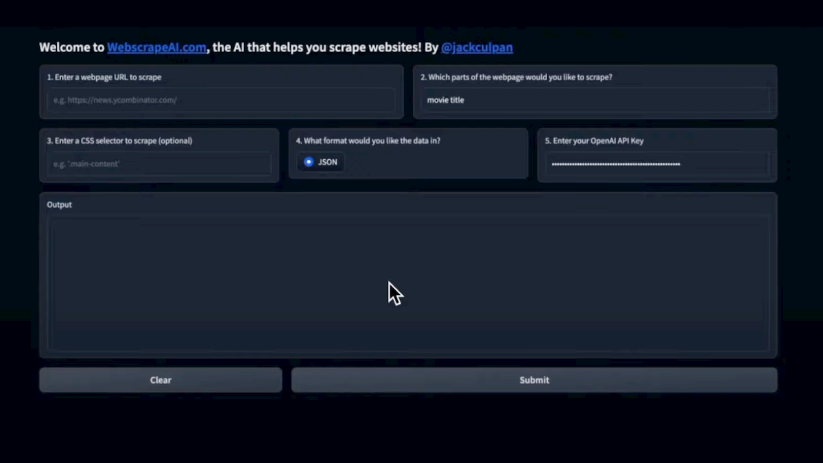 WebscrapeAI pricing and features