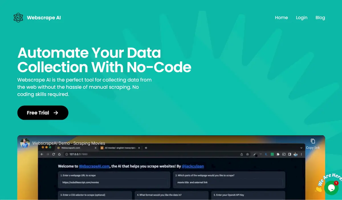 WebscrapeAI screenshot