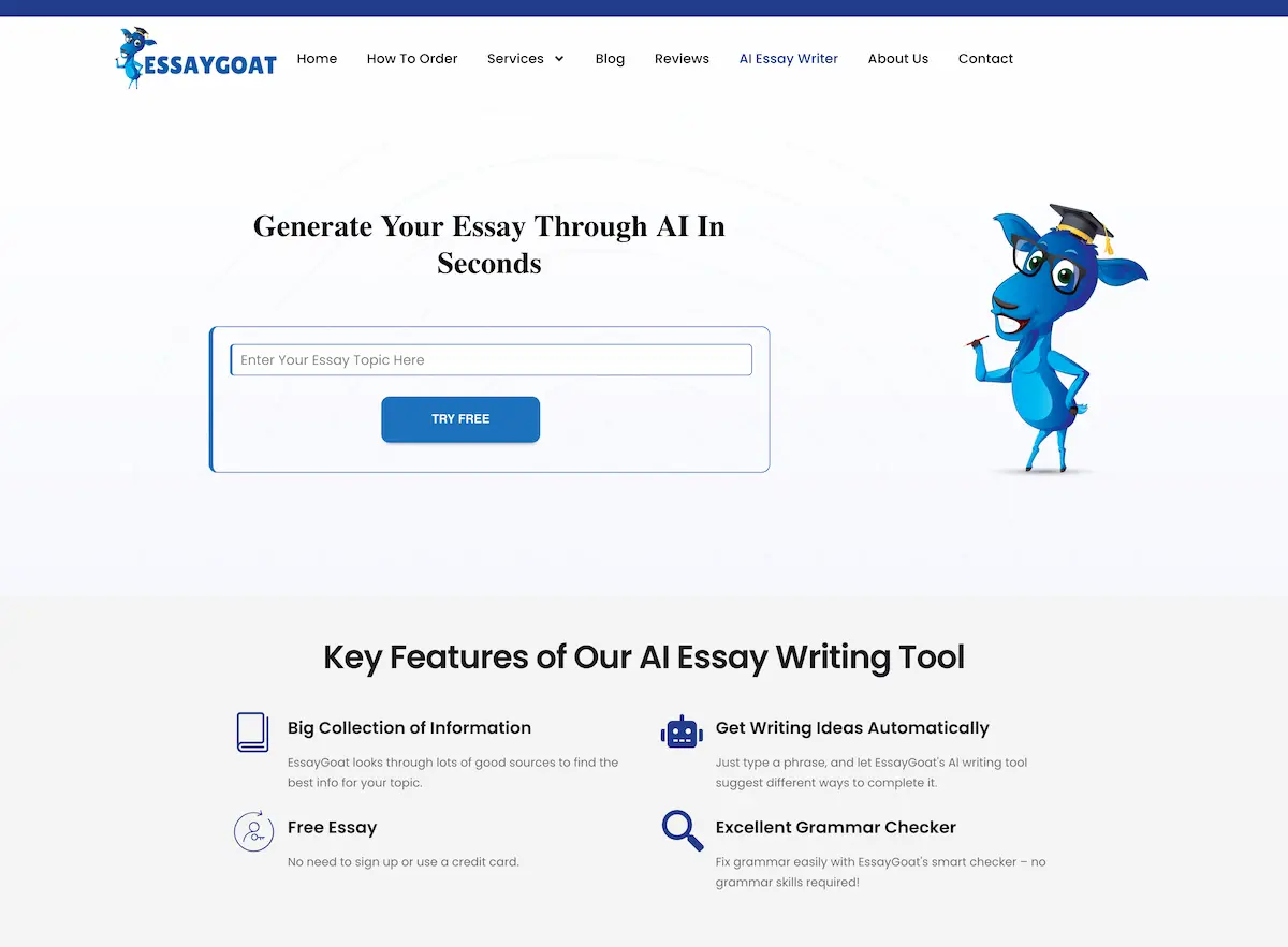 EssayGoat - AI Essay Writer screenshot