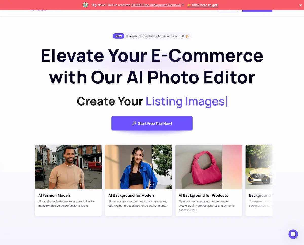 iFoto AI - advanced photo editor online screenshot