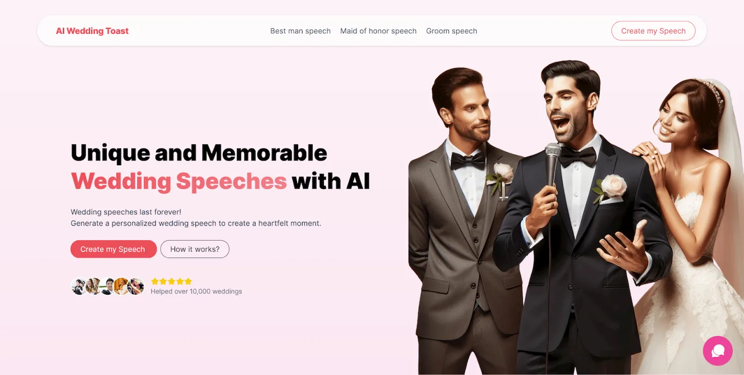 AI Wedding Toast - AI Wedding Speech Generator screenshot