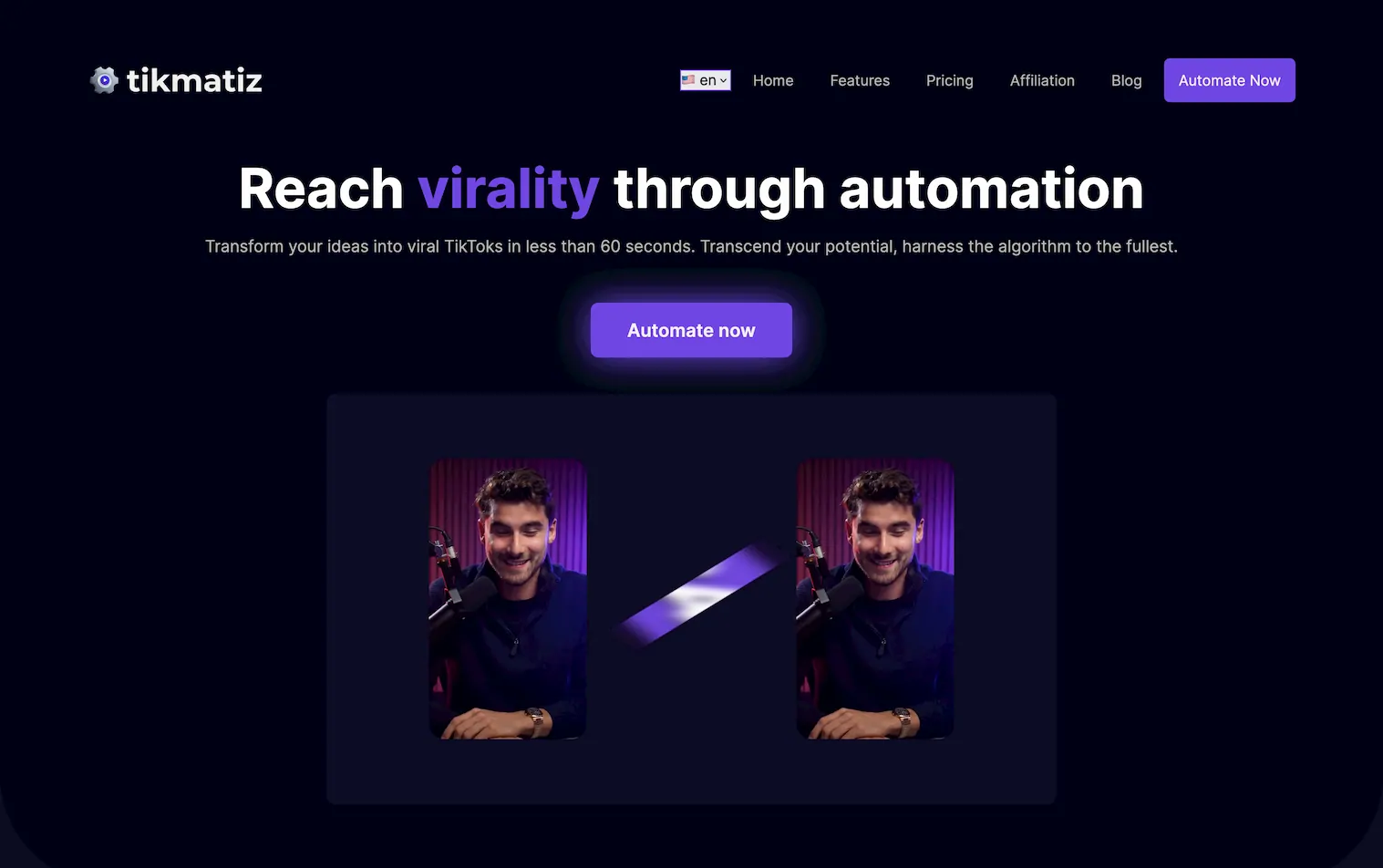 TikMatiz - Automate TikTok screenshot