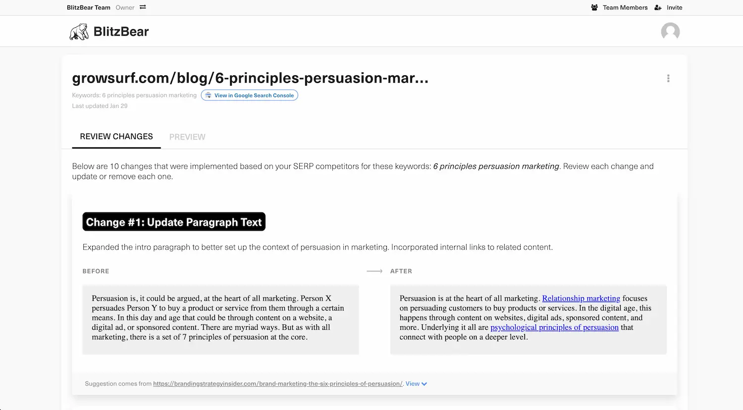 BlitzBear - Outrank SERP competitors pricing and features