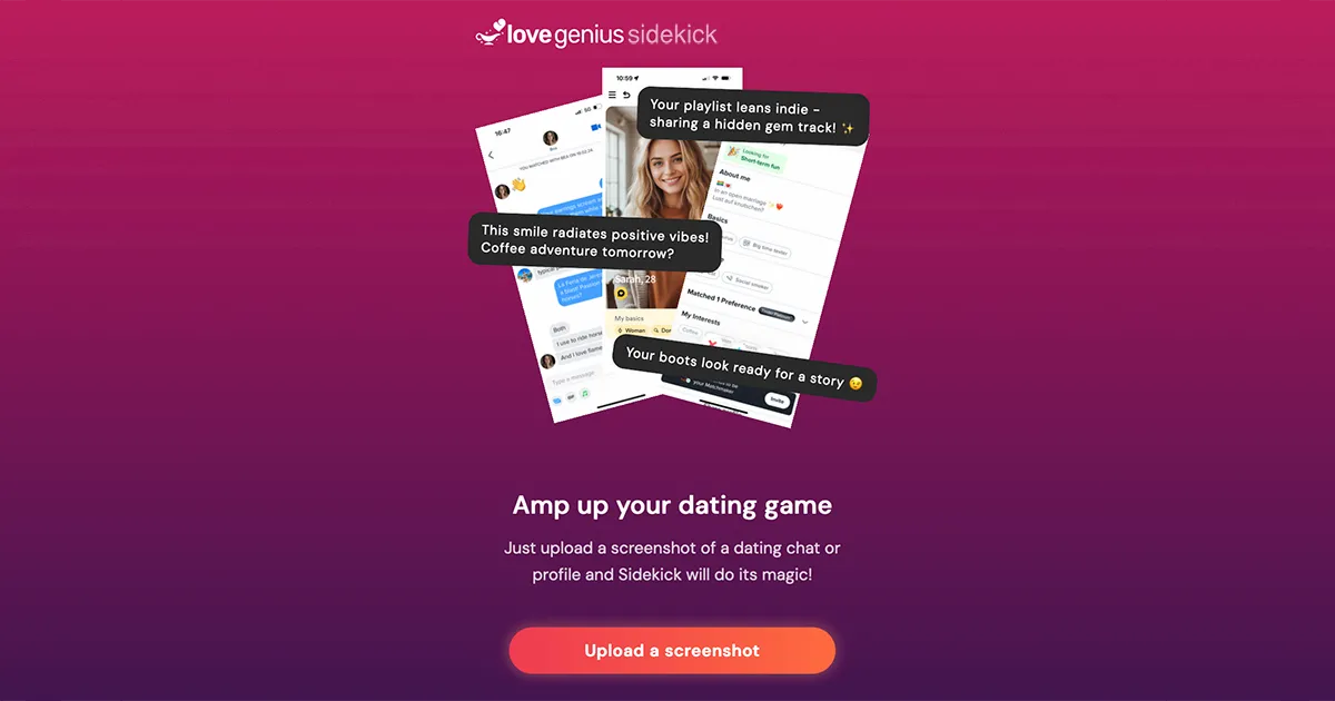 LoveGenius Sidekick - Dating AI Assistant screenshot