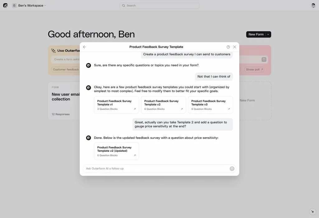 Outerform Dashboard Step 2
